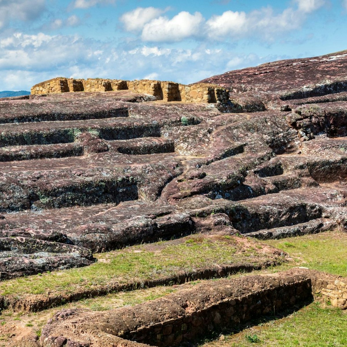 Remains of El Fuerte Pre Inca archeological site near Samaipata in Bolivia.